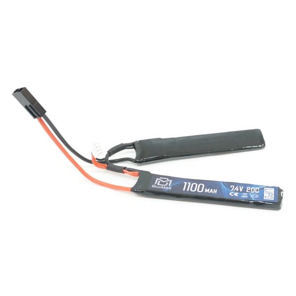 Аккумулятор BlueMAX Li-Po 7.4V 1100mah 20C, 2 x (102x21x5) мм (нунчаки)